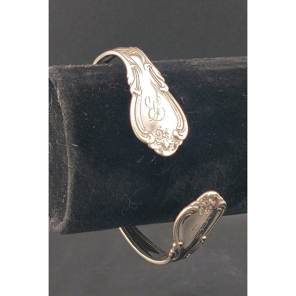 Antique Gorham Sterling Silver Spoon Handle Cuff Bracelet - Pat. 1895 - 20oz